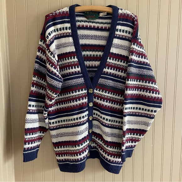 Northern Reflections Sweaters - Vintage Northern Refections Cotton Blend Knit Cardigan Sweater Oversized Medium